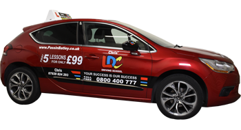 Chris Doherty-Roberts driving school car